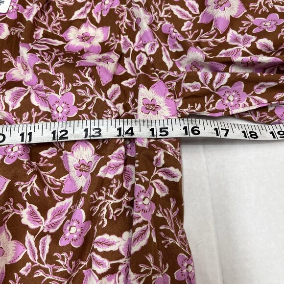 Jason Wu Dress Womens L Mauve One Shoulder Puff Sleeve Belted Floral Mini Party - Picture 5 of 9